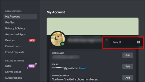 how to copy discord profile id.